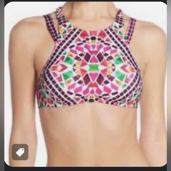 Becca Valencia swim with pattern and solid bottoms. All new with tags - Picture 3 of 4